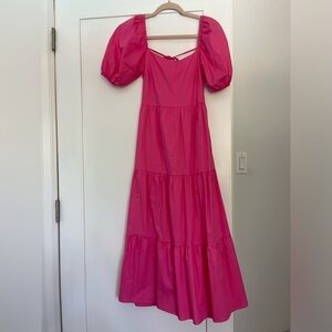 Honey Boutique Puff Sleeve Maxi Dress